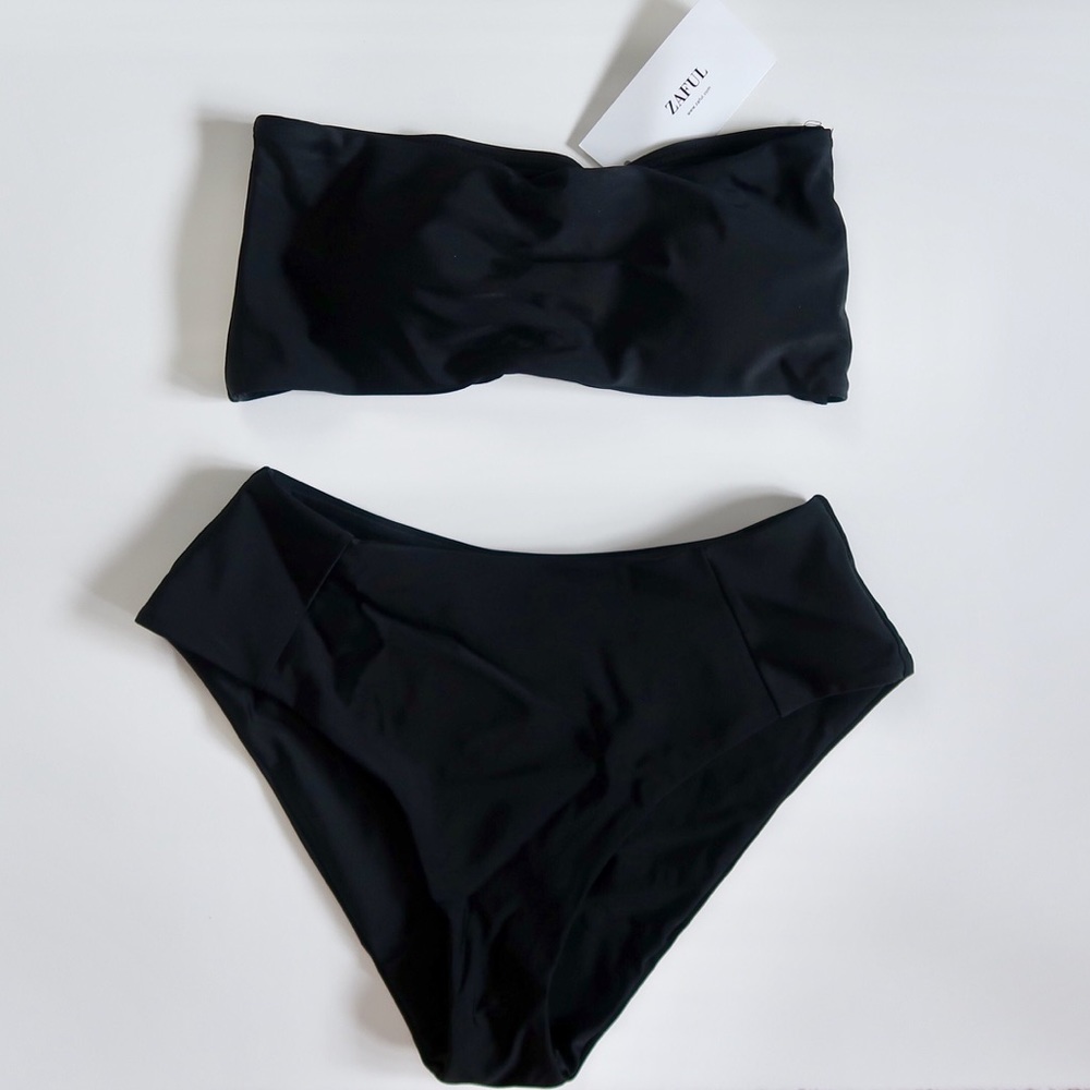 NWT ZAFUL HIGH WAISTED BANDEAU BIKINI